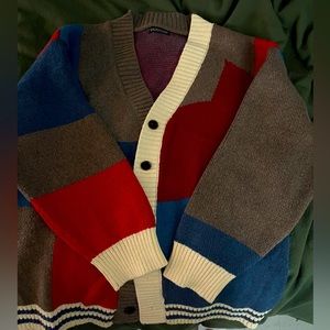 Colourful Knitted Sweater / Cardigan
